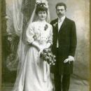 Maria (z d. Brzozowska) i Stanisław Krzemińscy - zdjęcie ślubne, Radomsko (Noworadomsk) 1905